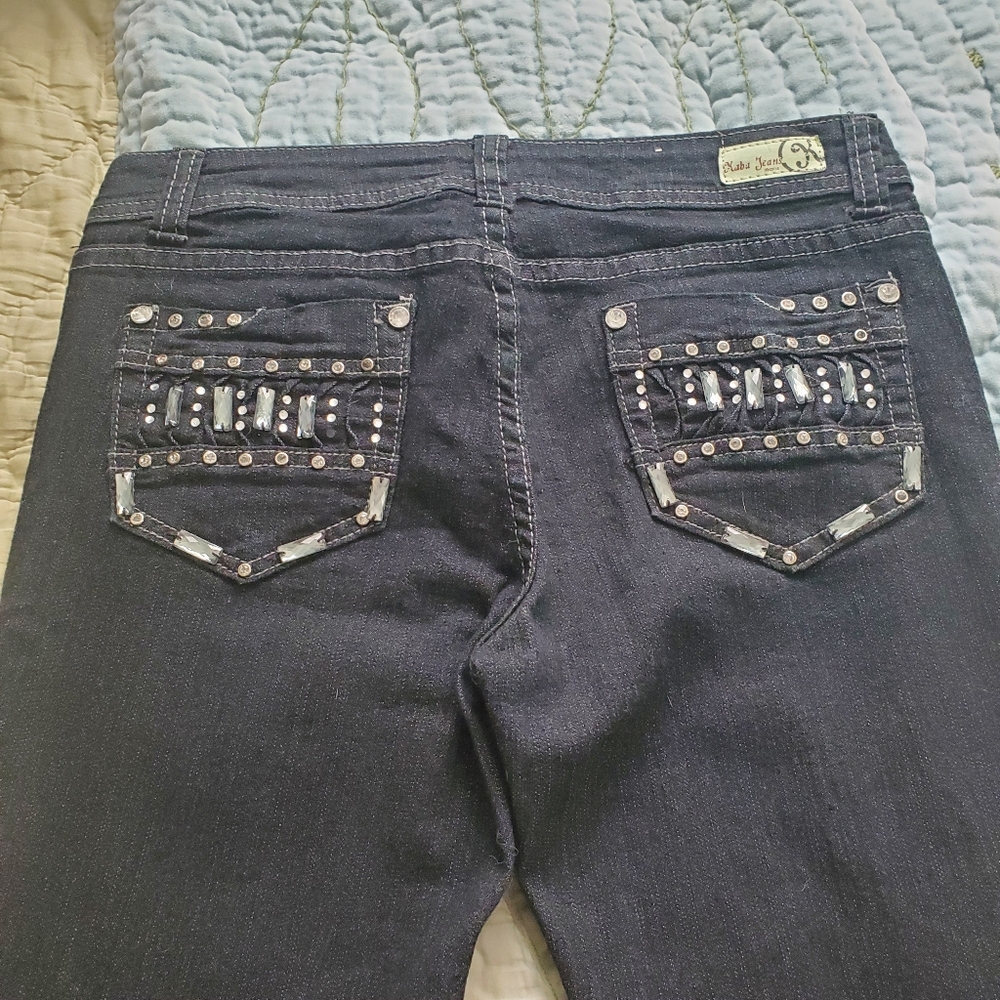 NWOT Black Skinny Jeans With Bling